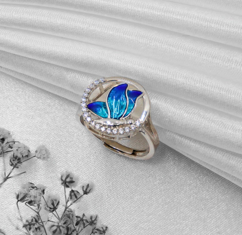 Blue Butterfly Ring