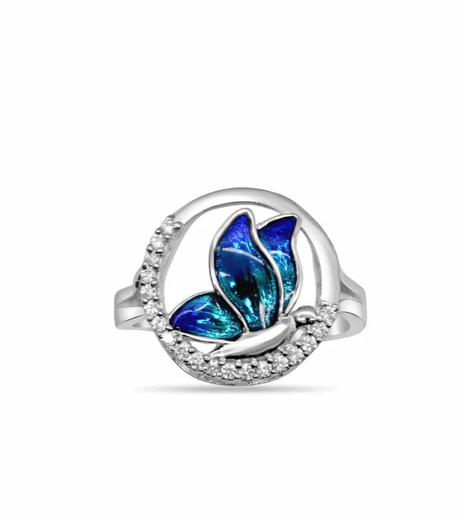 Blue Butterfly Ring