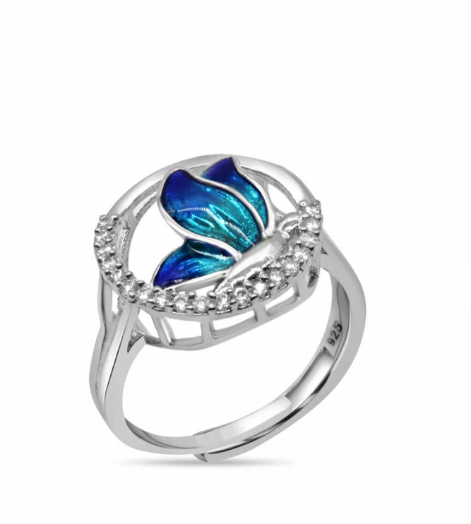 Blue Butterfly Ring
