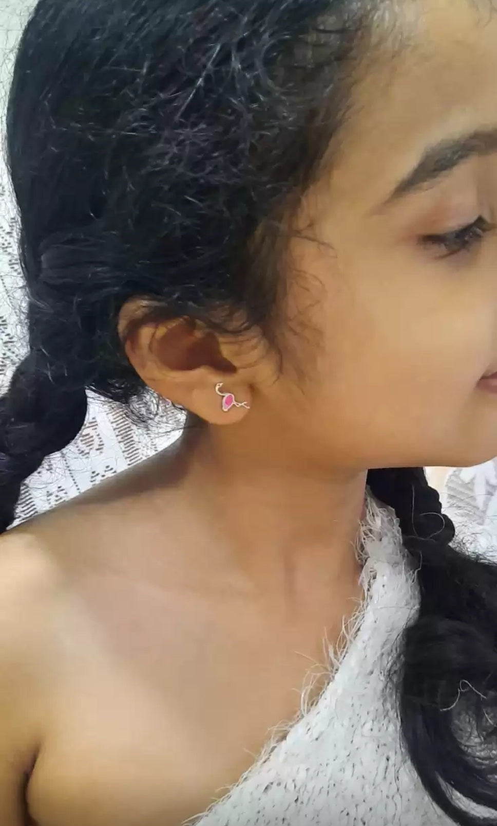 Flamingo earrings - for kids