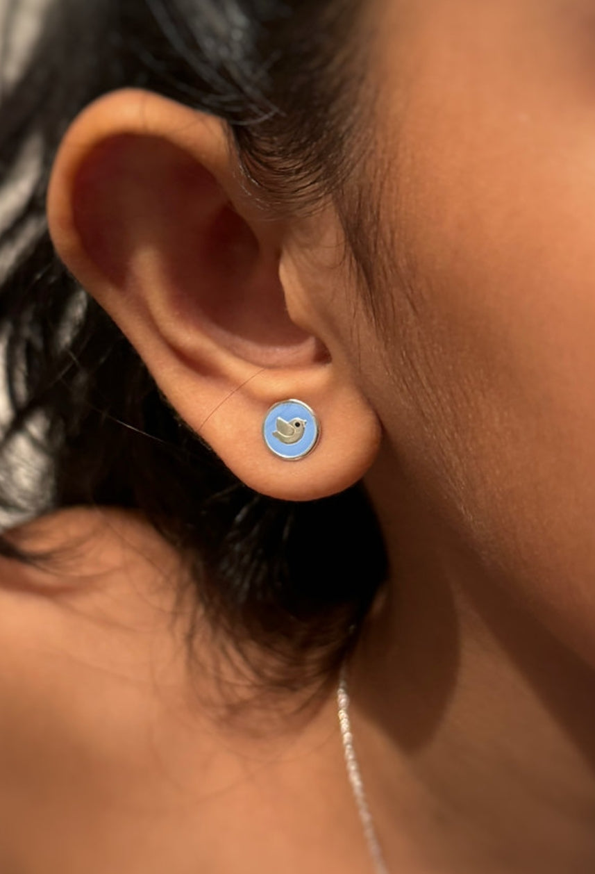 Blue Bird Pendant set with chain- for kids