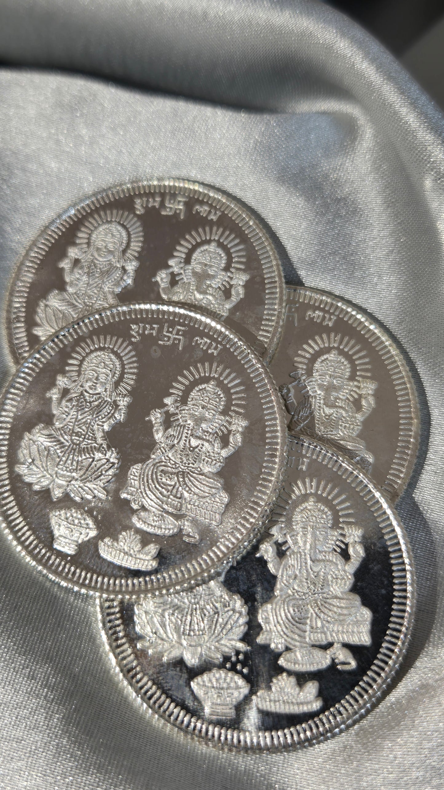 Lakshmi Ganesh Silver Coin in 999 Purity