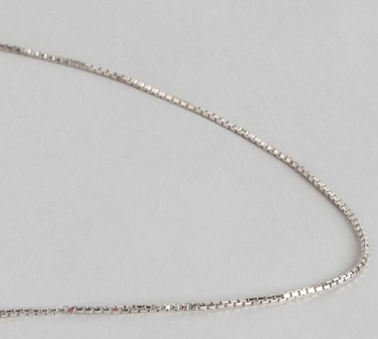 925 Sterling Silver Unisex Chain - Minimilistic Box Chain