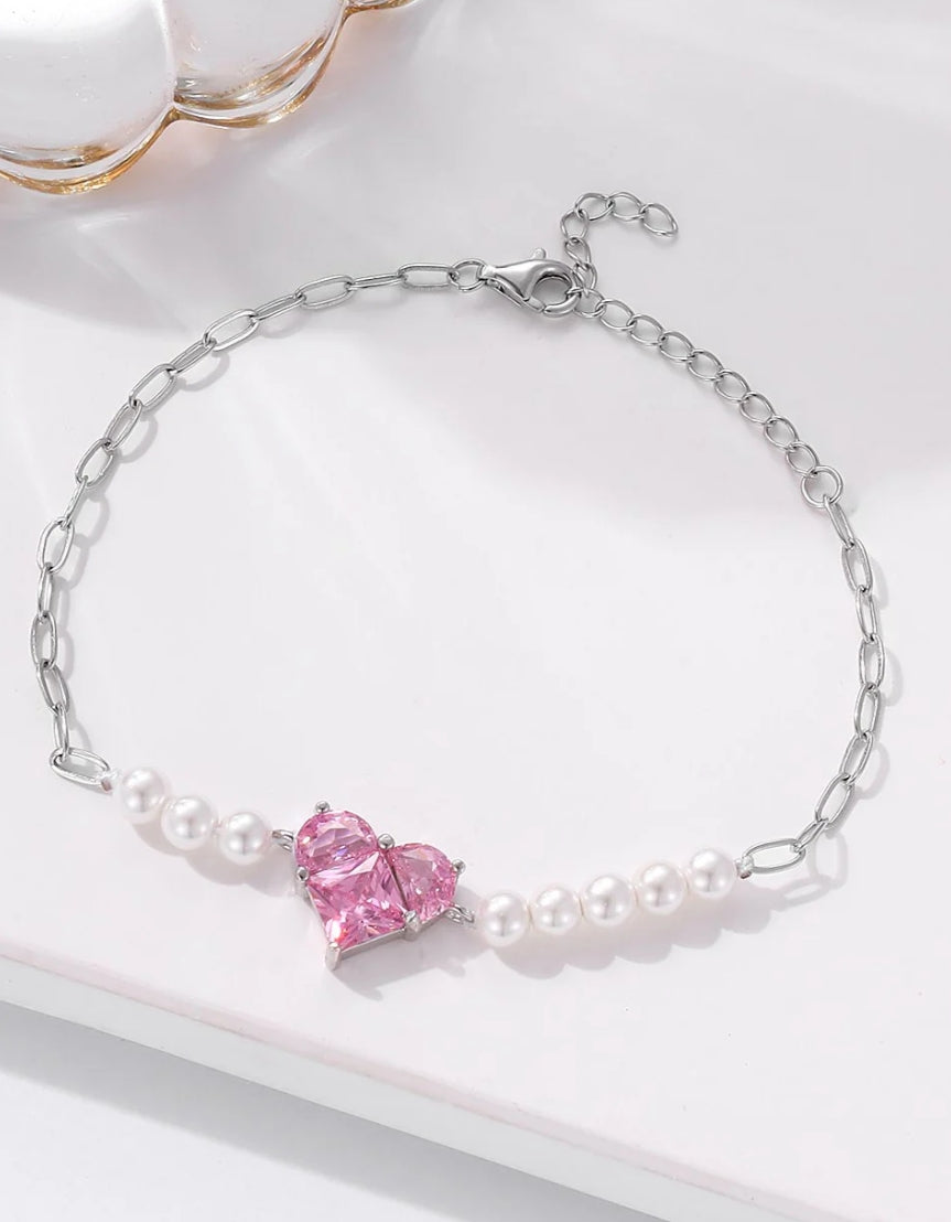 Pink Heart Bracelet