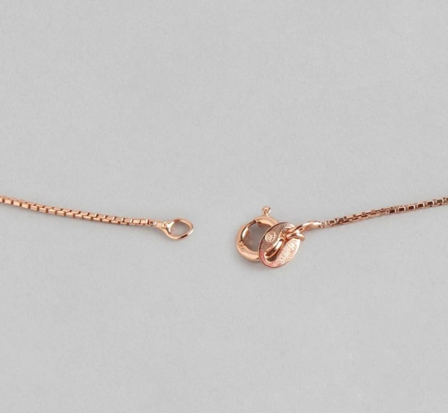 Minimilistic 92.5 Silver Box Chain In Rose Gold