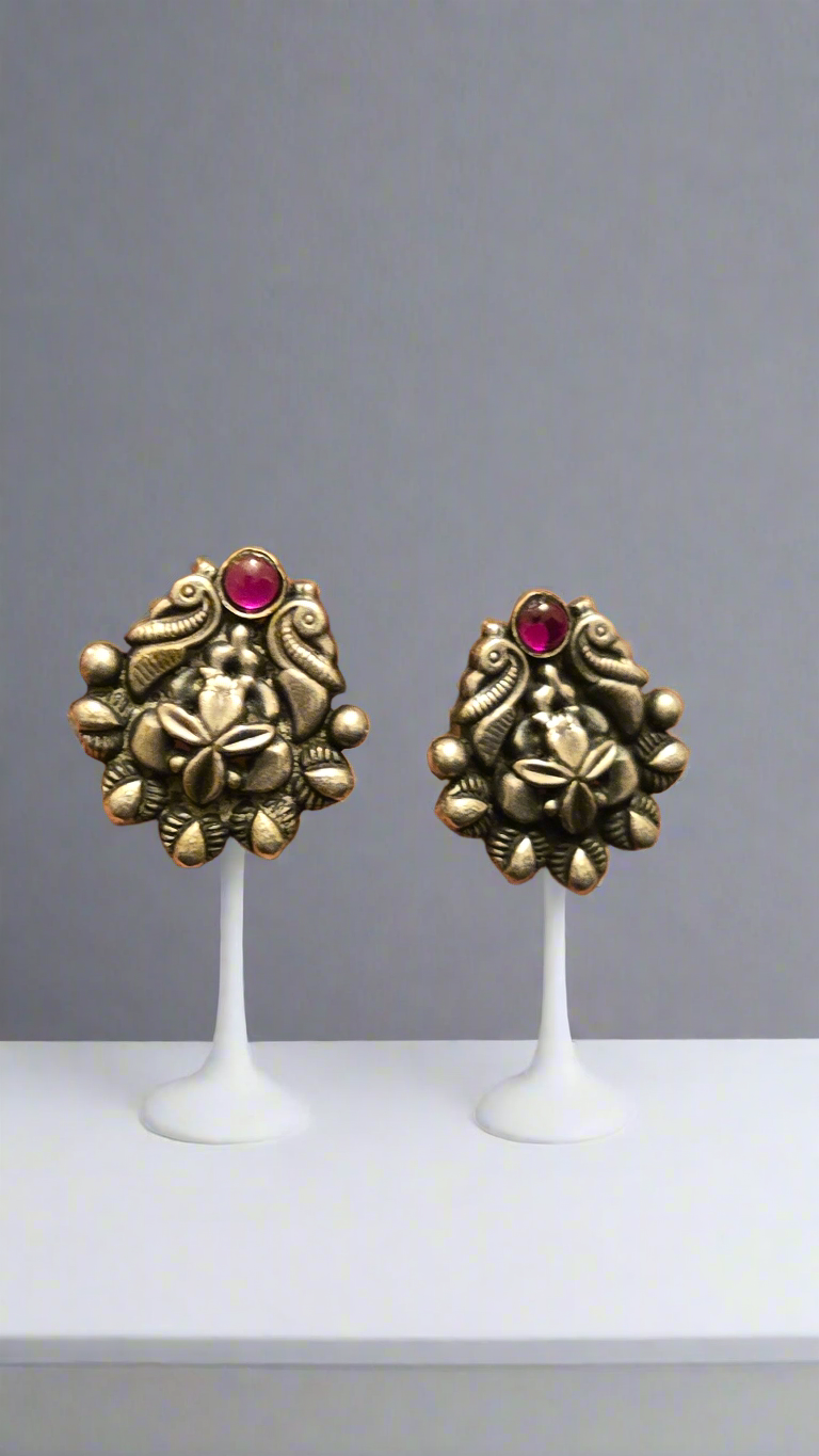 Temple jewellery screw Earrings -Studs