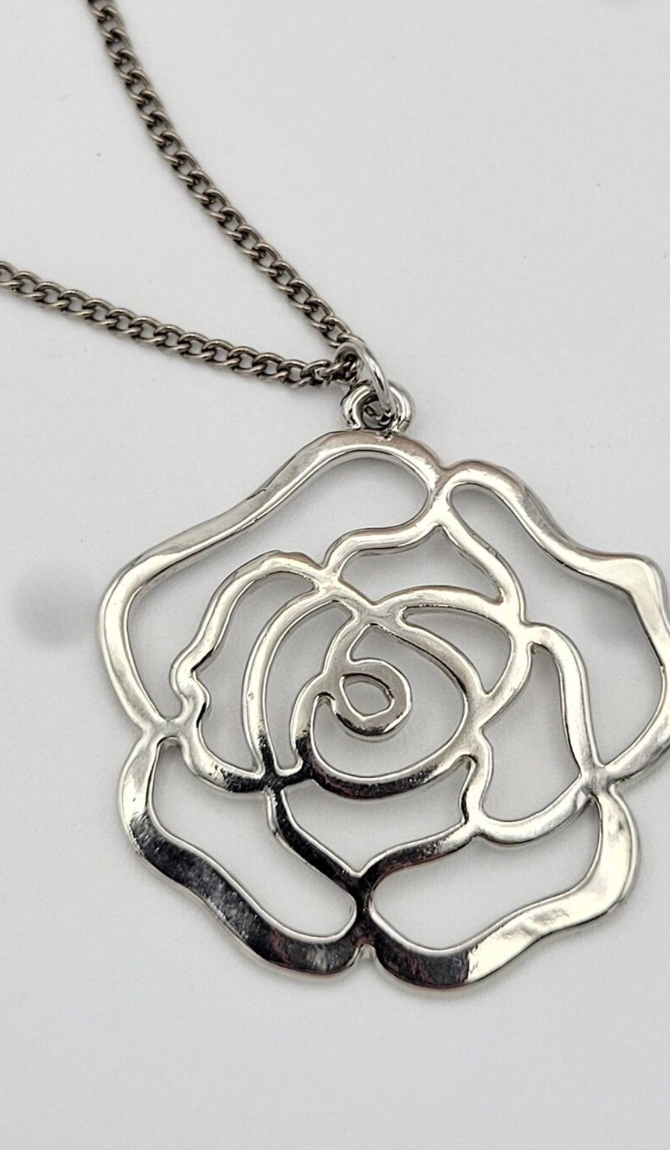 925 Silver Rose Pendant