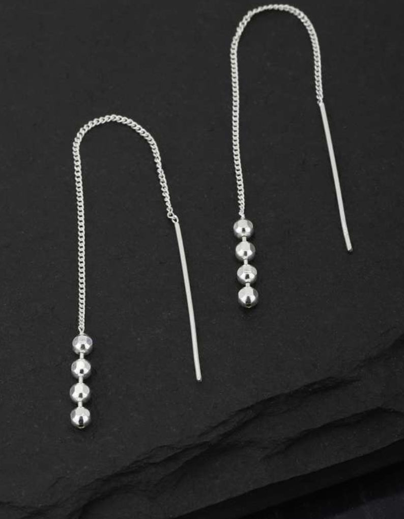 Italian Silver Sui Dhaga / Drop Earring